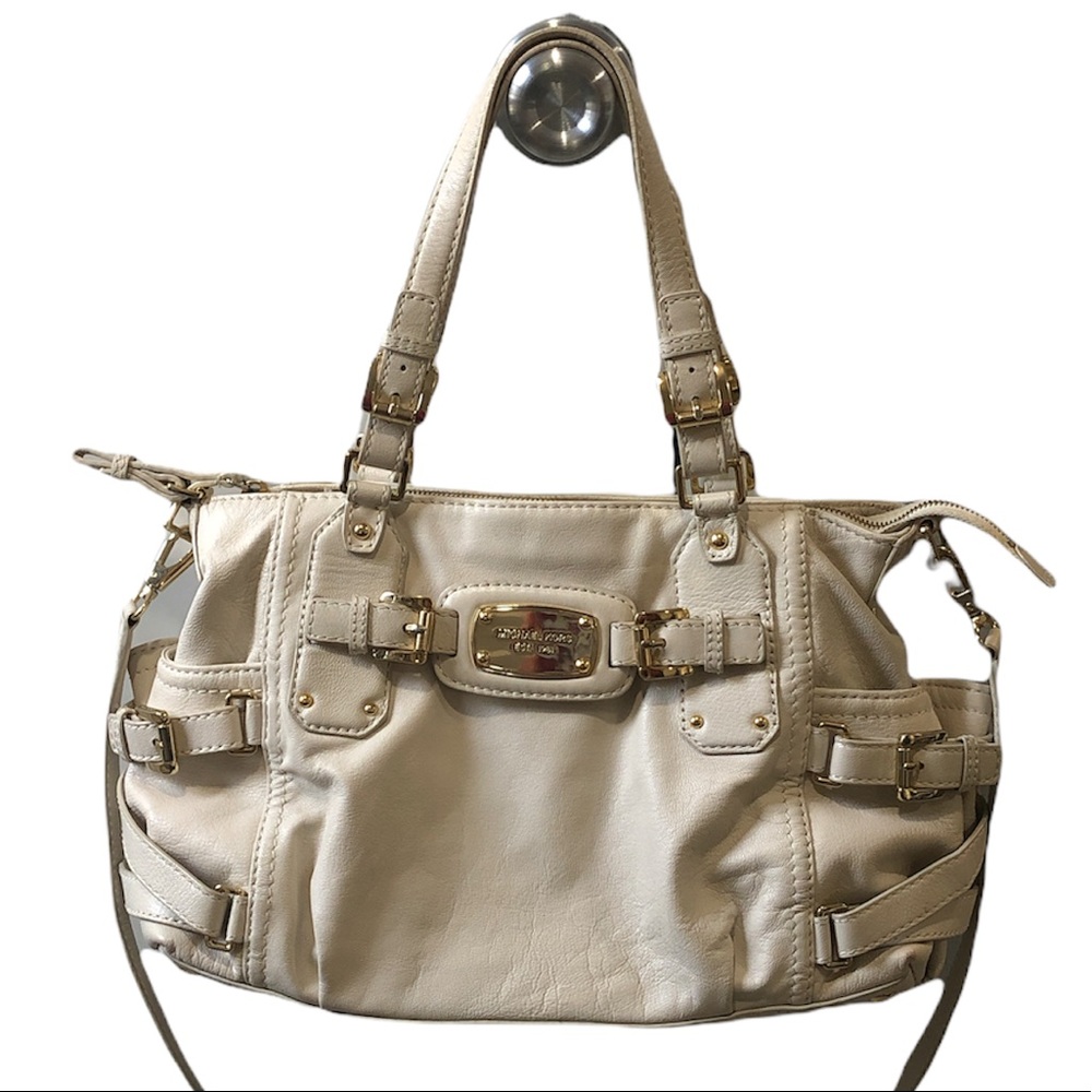 Michael Kors White Leather Bag